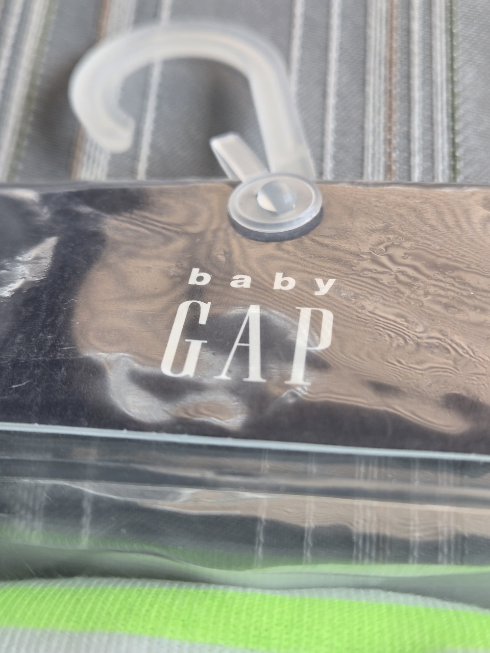 baby GAP Bat Print PJ Set Pajama Set Green Stripes with Black Bats 12-18 mo - Picture 7 of 8